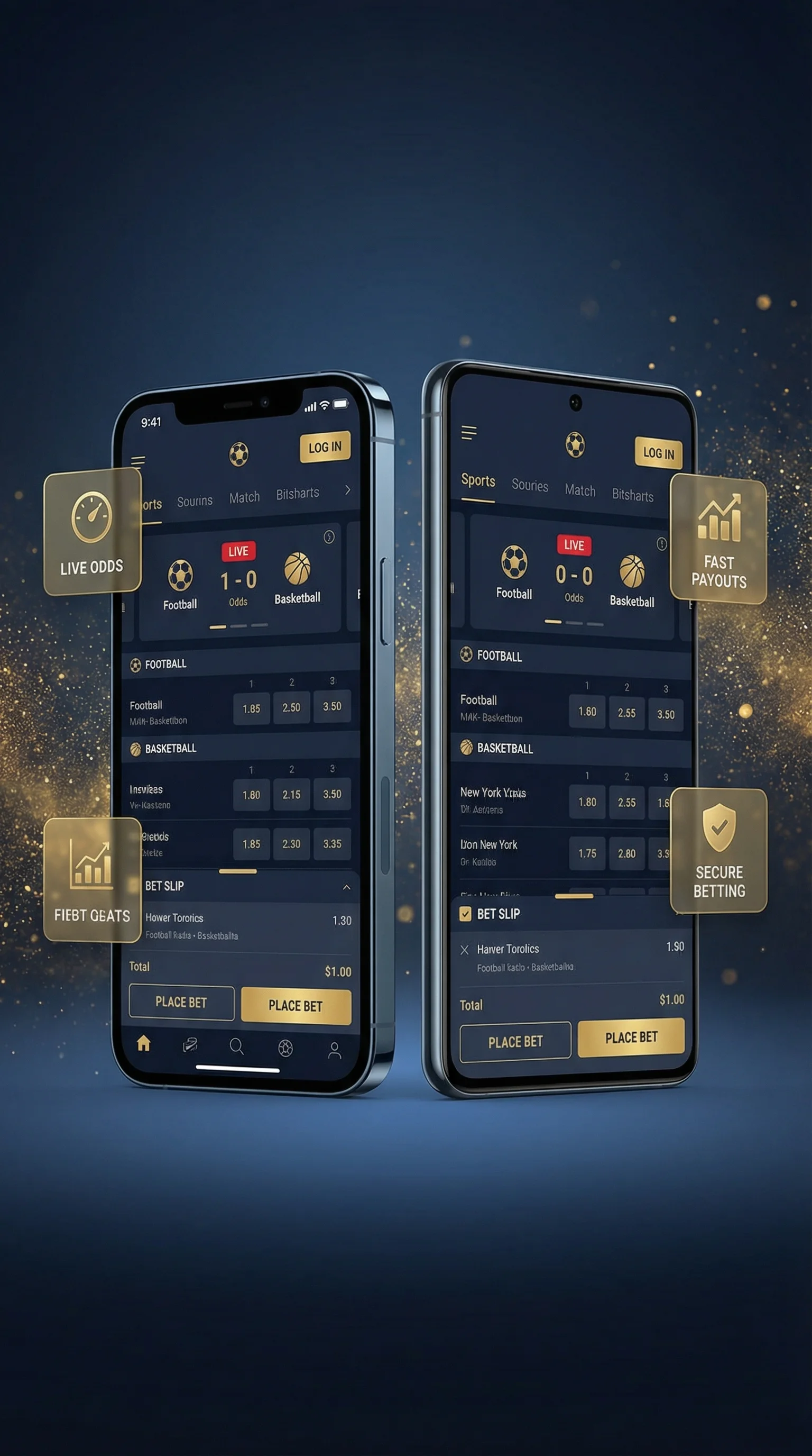 星空体育APP手机界面展示 - iOS和Android版本
